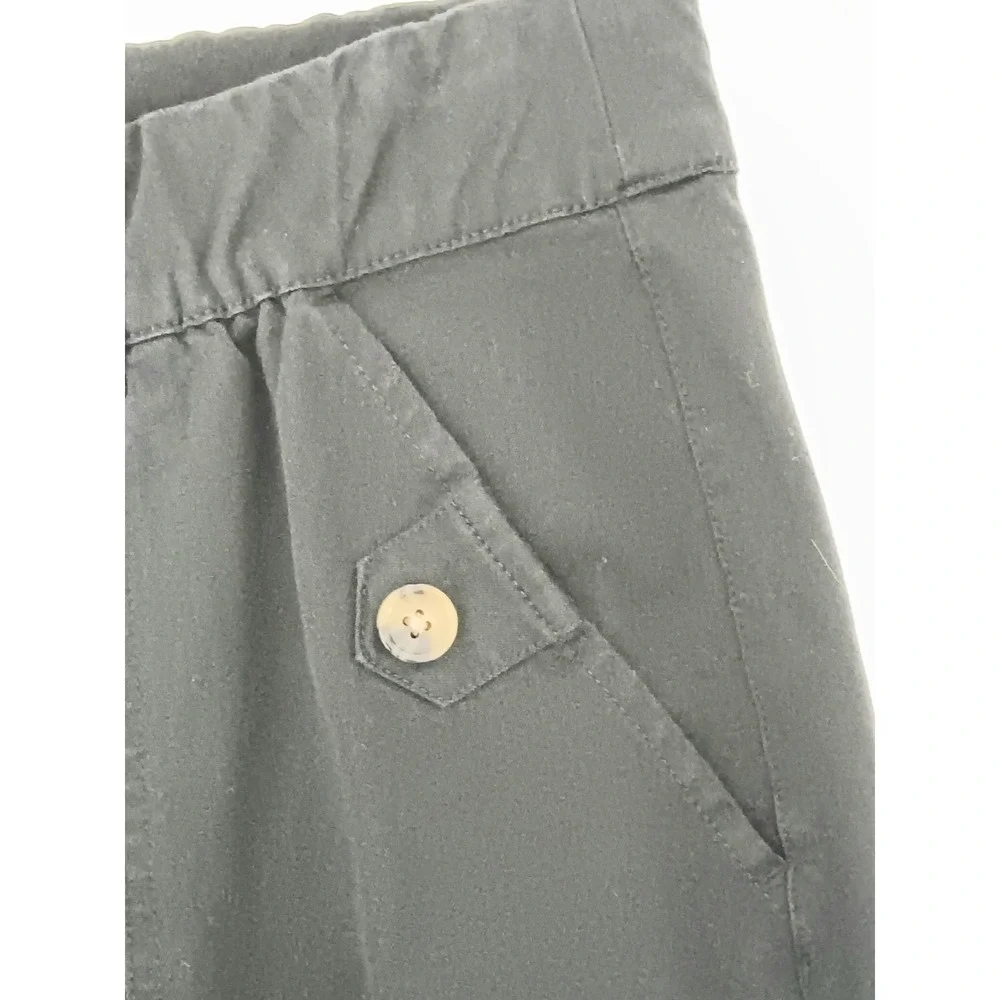 AnyBody‎ Pants Women's Size L All-Stretch Twill Wide Leg Cropped Black Pre-owned